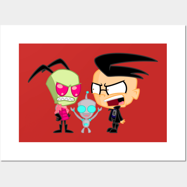 Zim, Gir and Dib Wall Art by coleenfielding@yahoo.com